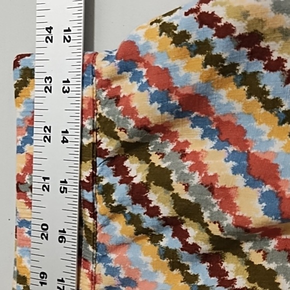 Sonoma 3X Tiered Button Front Elastic Waist Skirt in Earthy Water Color Print - Picture 4 of 10